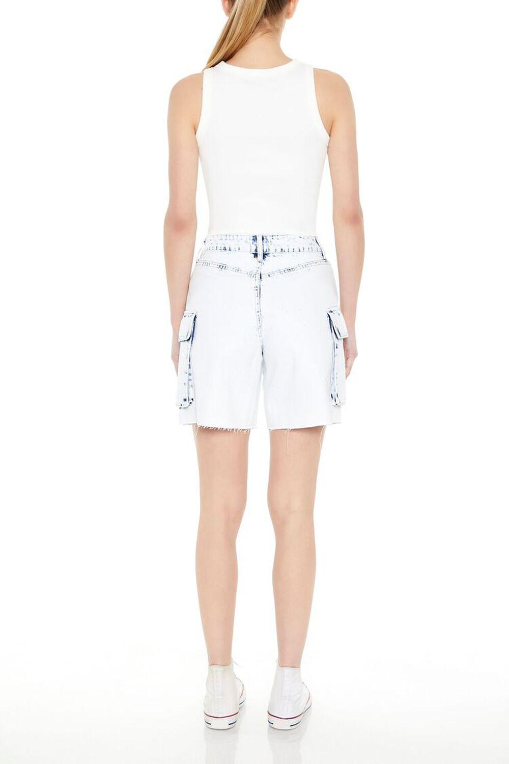 Bleach Wash Cargo Bermuda Shorts | Forever 21 Product Image