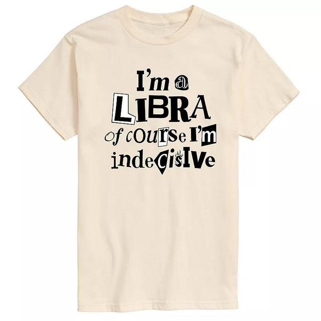 Mens Libra Indecisive Graphic Tee Grey Gray Product Image