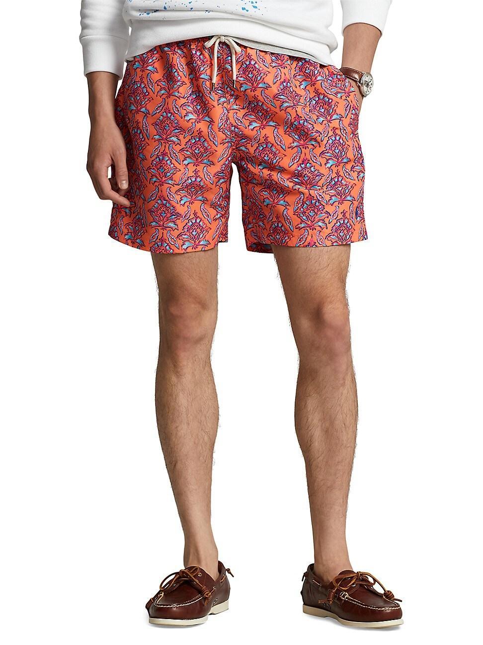 Mens Abstract Floral Swim Shorts Product Image