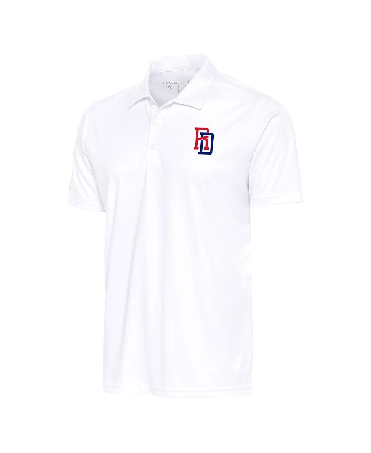 Antigua Mens White Dominican Republic Baseball 2023 World Baseball Classic Tribute Polo Product Image