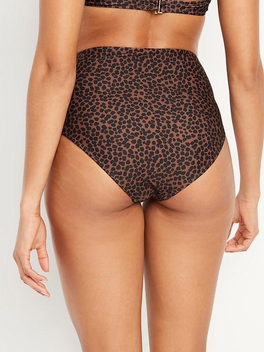 High-Waisted French-Cut Bikini Swim Bottoms Product Image