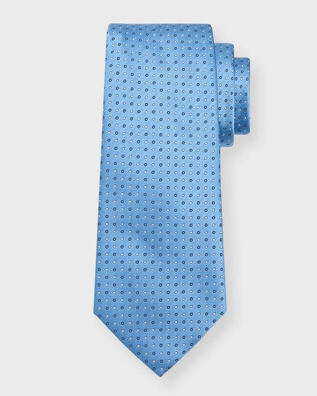 Mens Silk Jacquard Polka Dot Tie Product Image