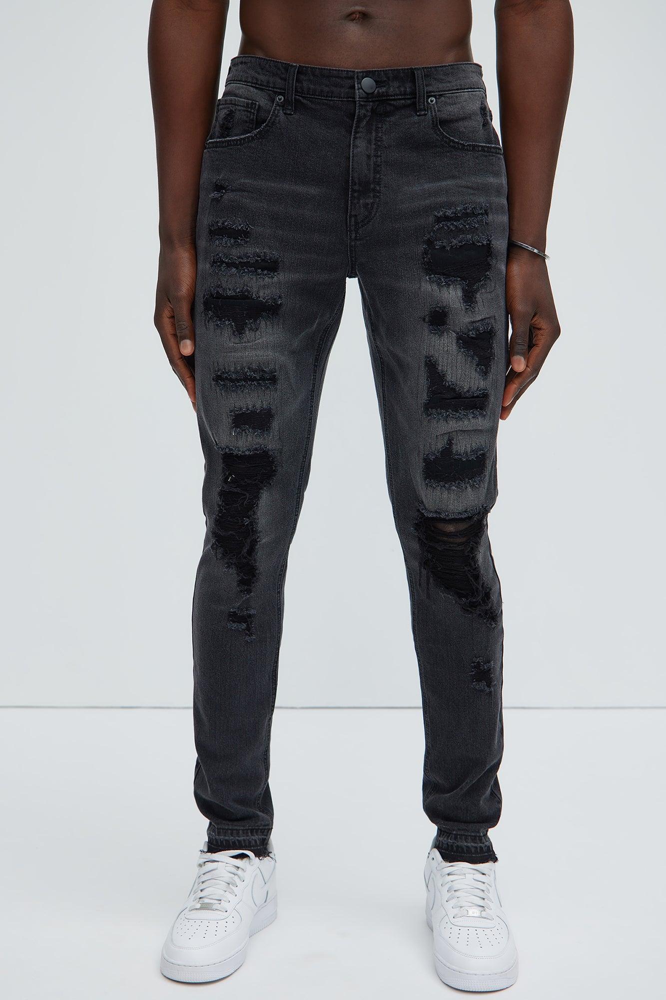 Keeping It Real Stacked Skinny Jeans - Black Wash Product Image