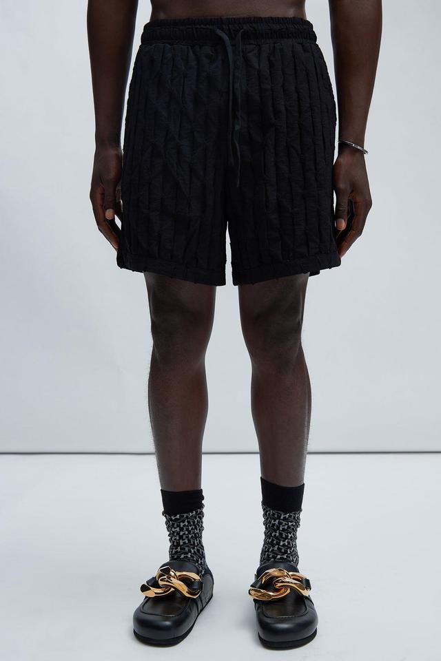 Atticus Textured Warmup Shorts - Black Product Image