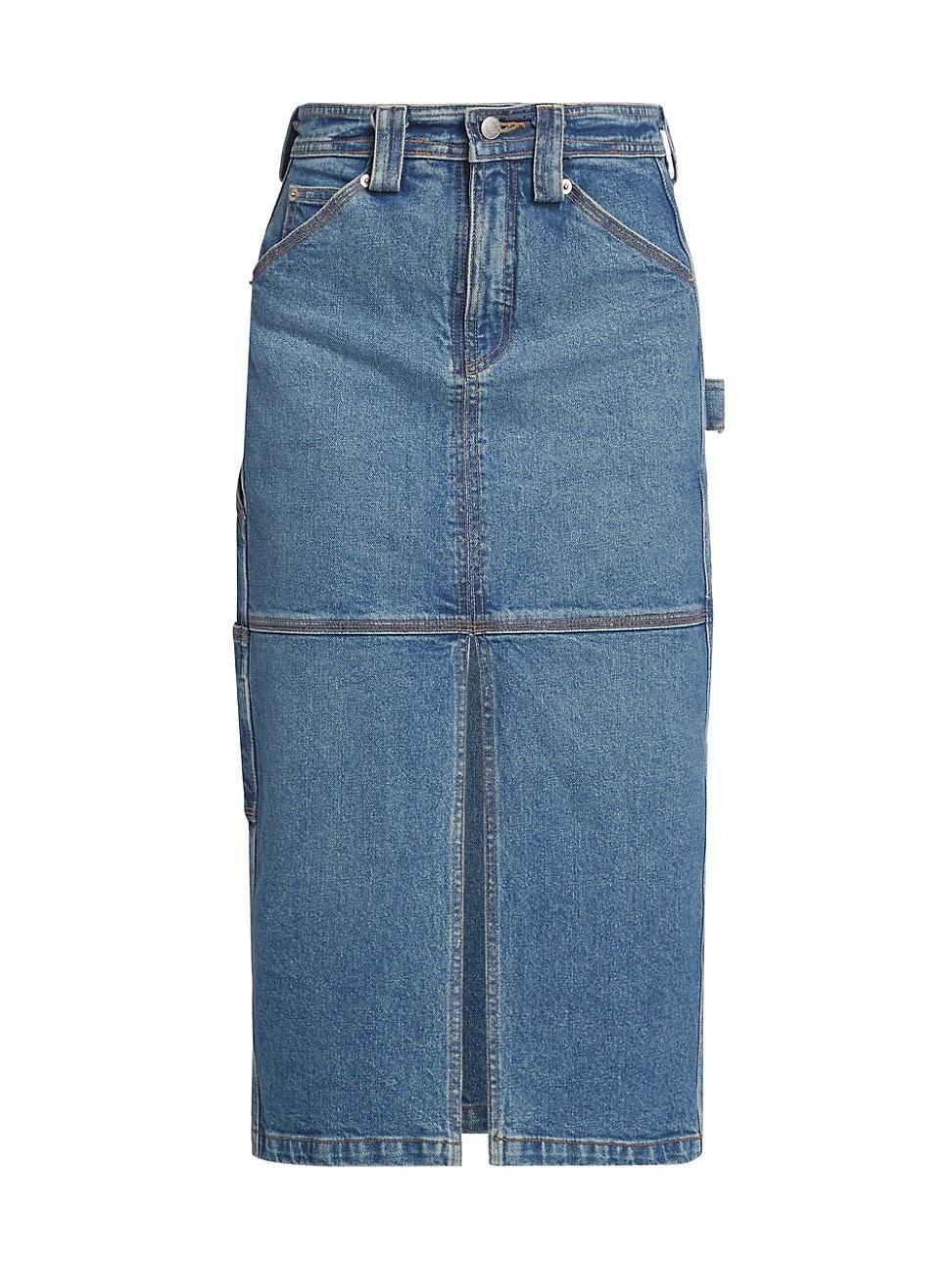 Womens Alden Denim Cargo Midi-Skirt product image