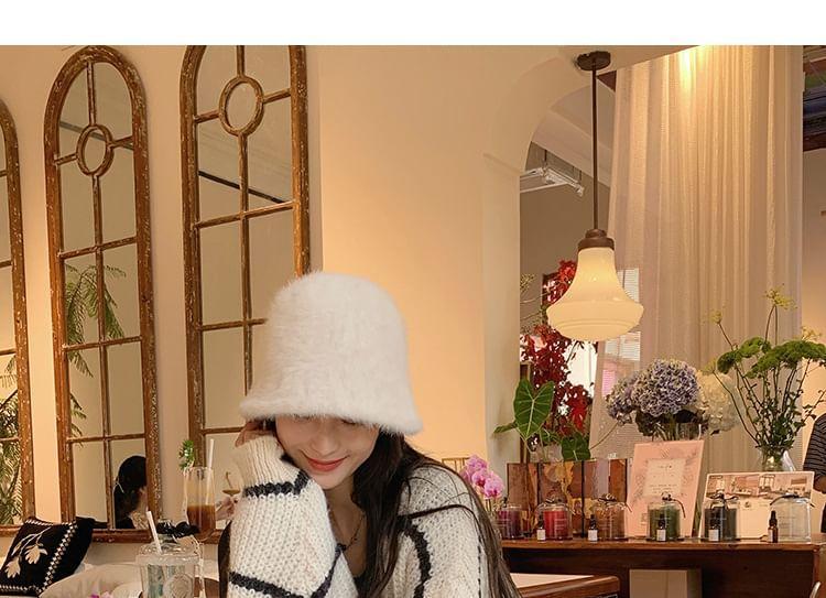 V-Neck Striped Oversized Cardigan Product Image