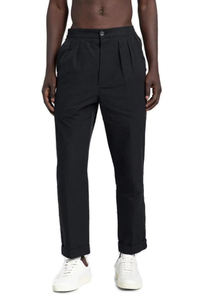 Brushed Pleated Lounge Pants In Black Product Image