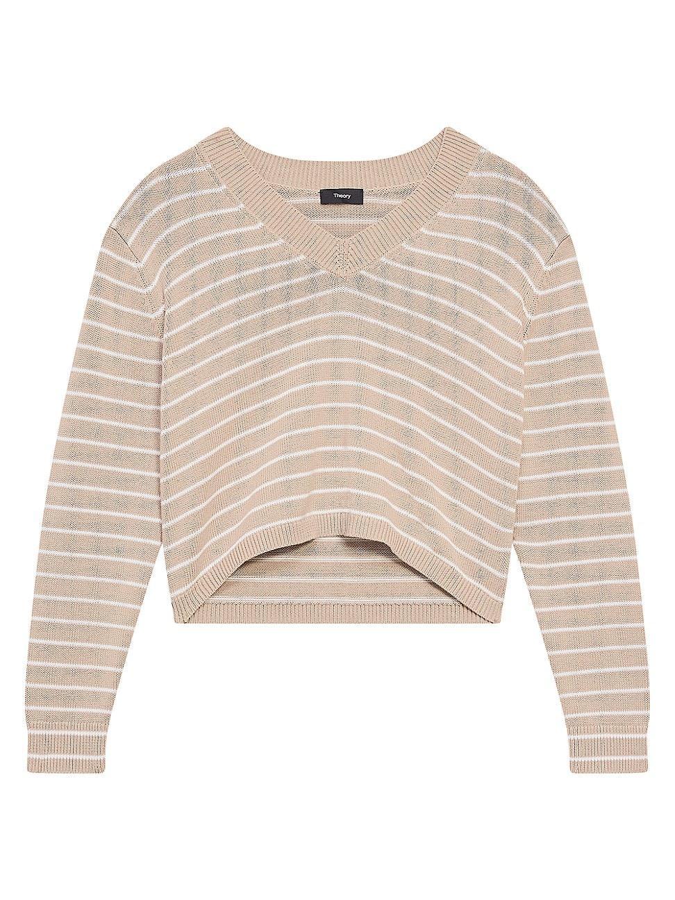 Womens Waverly Striped Cotton Sweater Product Image