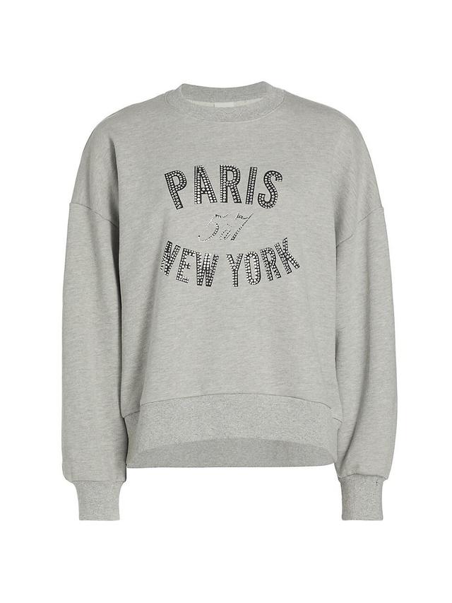 Womens Paris New York Cotton-Blend Pullover Sweatshirt Product Image