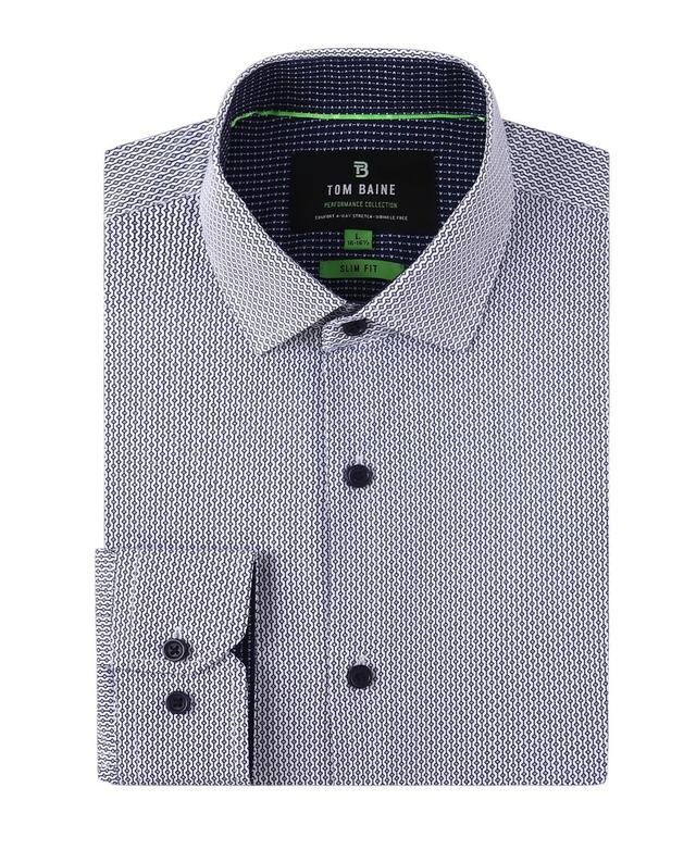 Tom Baine Mens Geometric Performance Stretch Button Down Dress Shirt Product Image