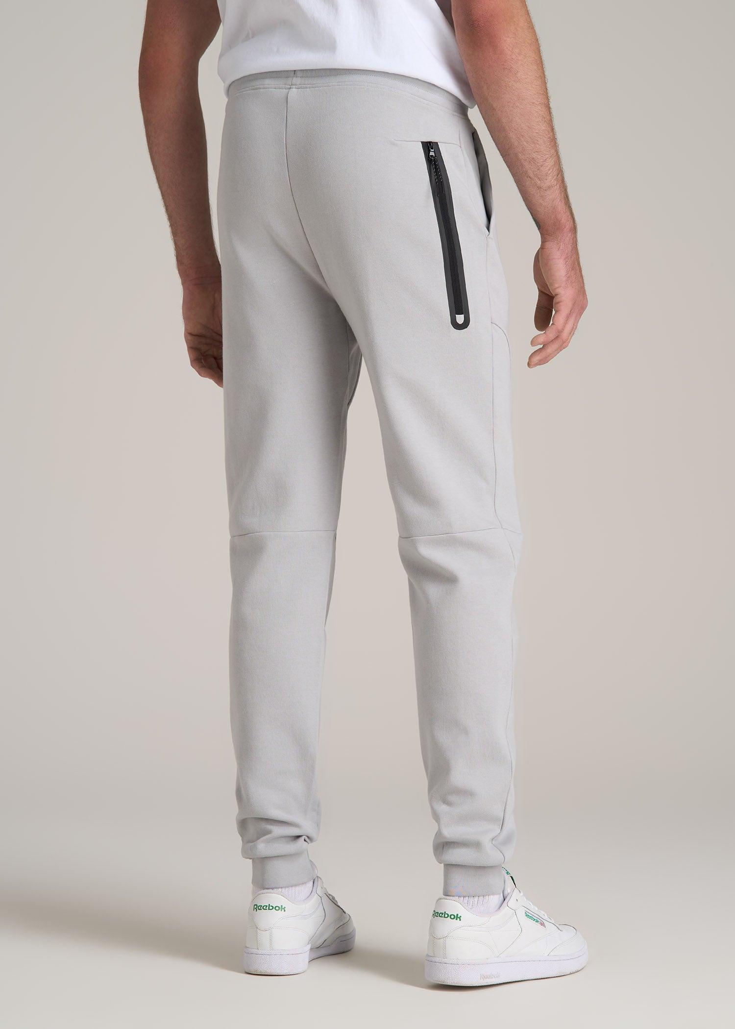 Tall Men's Utility Fleece Joggers in Silver Grey Male Product Image