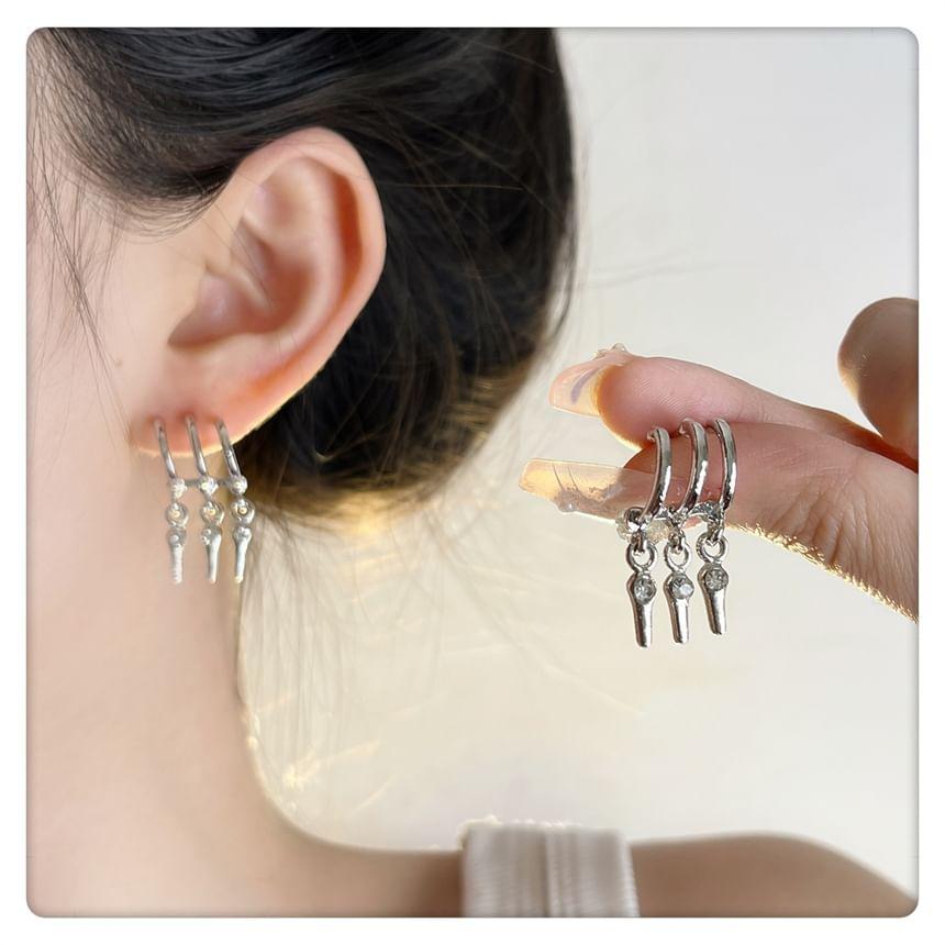 Layered Alloy Drop Earring Product Image