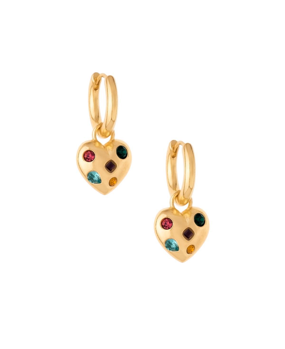 Ettika Rainbow Heart Drop Earrings Product Image