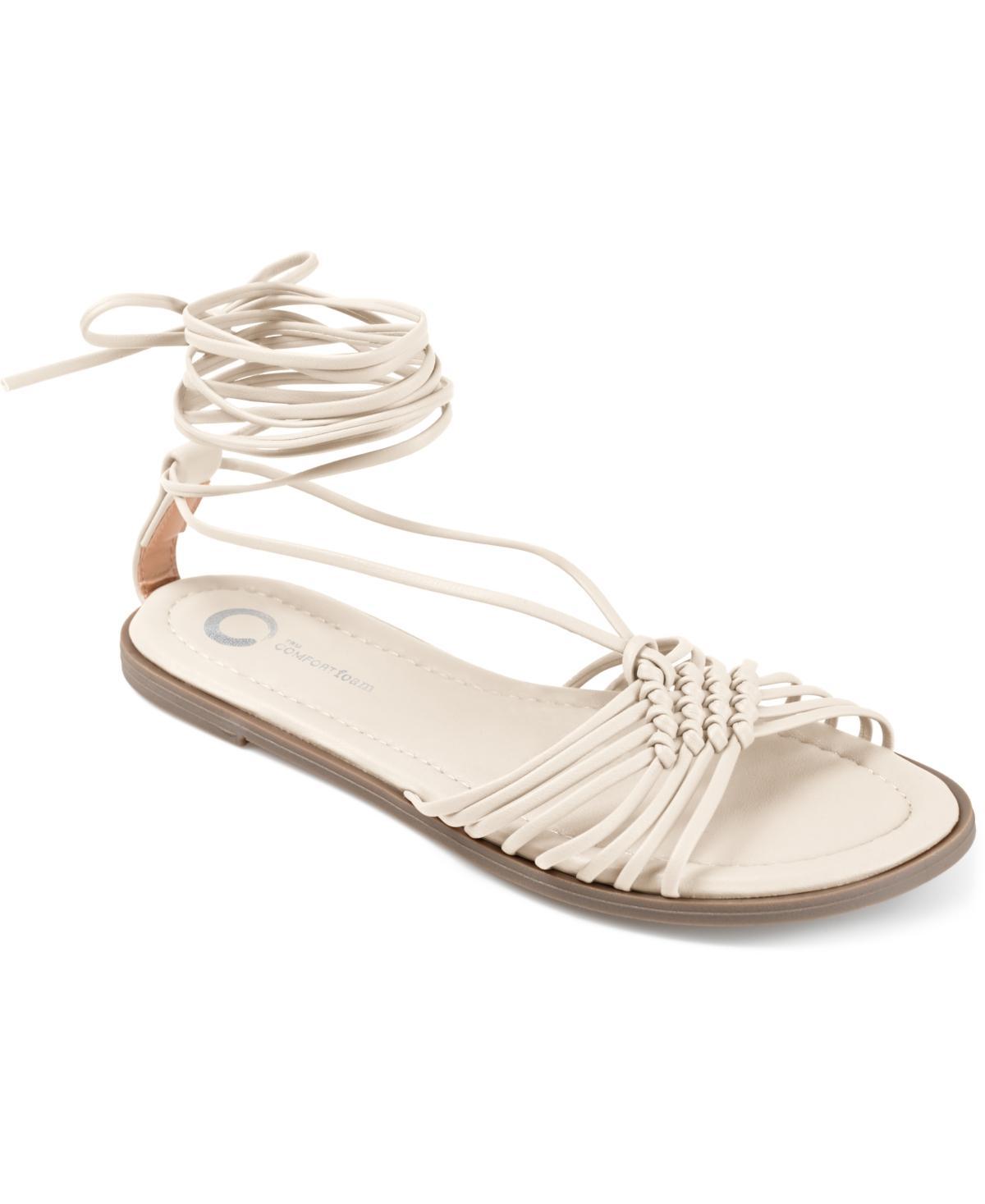 Journee Collection Womens Jess Tie-Up Sandals Product Image