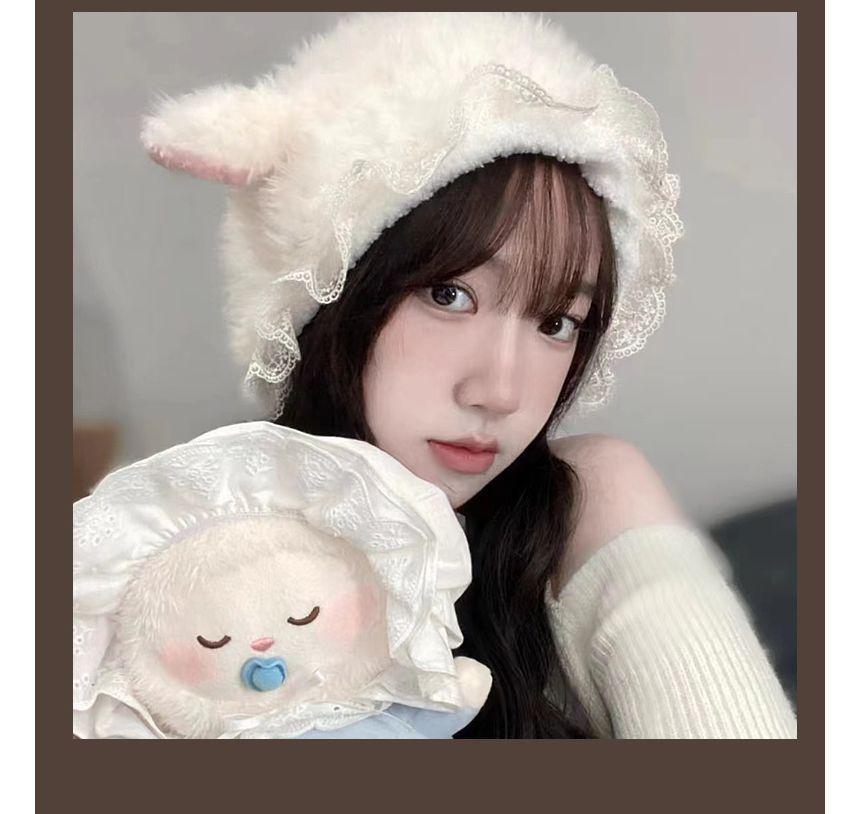 Sheep Faux Shearling Bonnet Hat product image