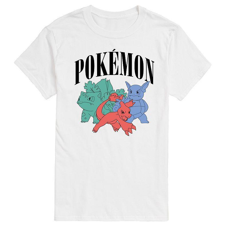 Mens Pokemon Charmeleon Ivysaur Wartortle Graphic Tee Ivory Product Image