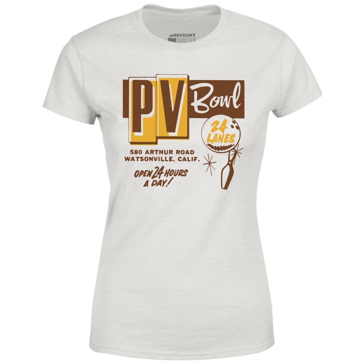 PV Bowl - Watsonville, CA - Vintage Bowling Alley - Women's T-Shirt Female Product Image