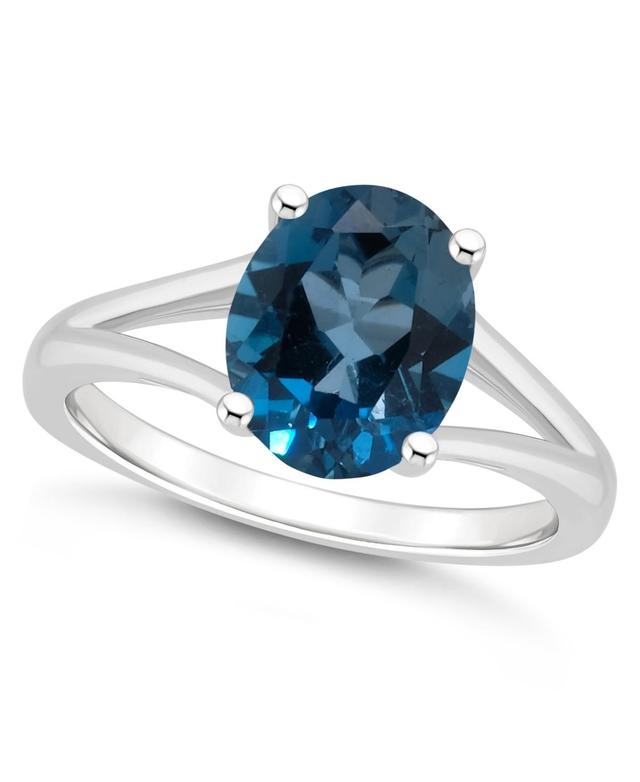 Macys Womens London Blue Topaz (3-3/5 ct.t.w.) Ring in Sterling Silver Product Image