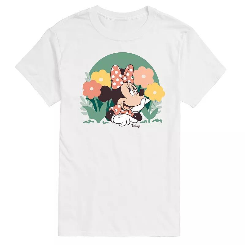 Disneys Minnie Mouse Mens Flowers Graphic Tee Product Image