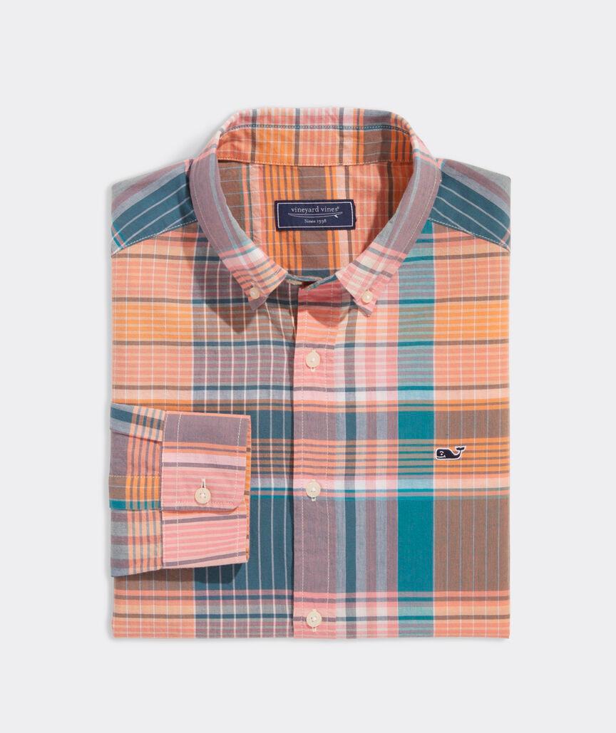 Cotton Madras Plaid Shirt Product Image