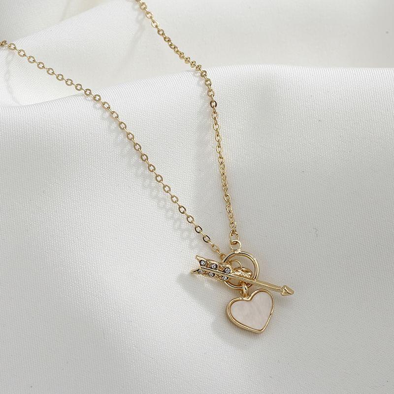 Heart Arrow Pendant Necklace Product Image