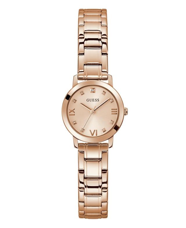 Guess Womens Three-Hand Rose Gold-Tone Stainless Steel Watch 28mm Product Image