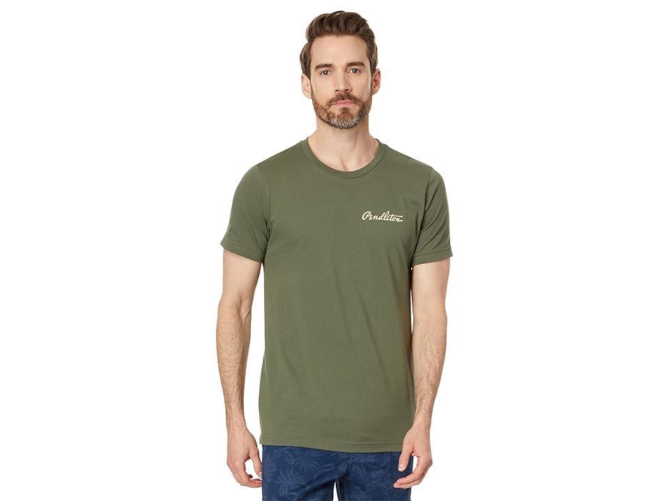 Pendleton Highland Peak Graphic Tee (Military Green Men's T Shirt Product Image