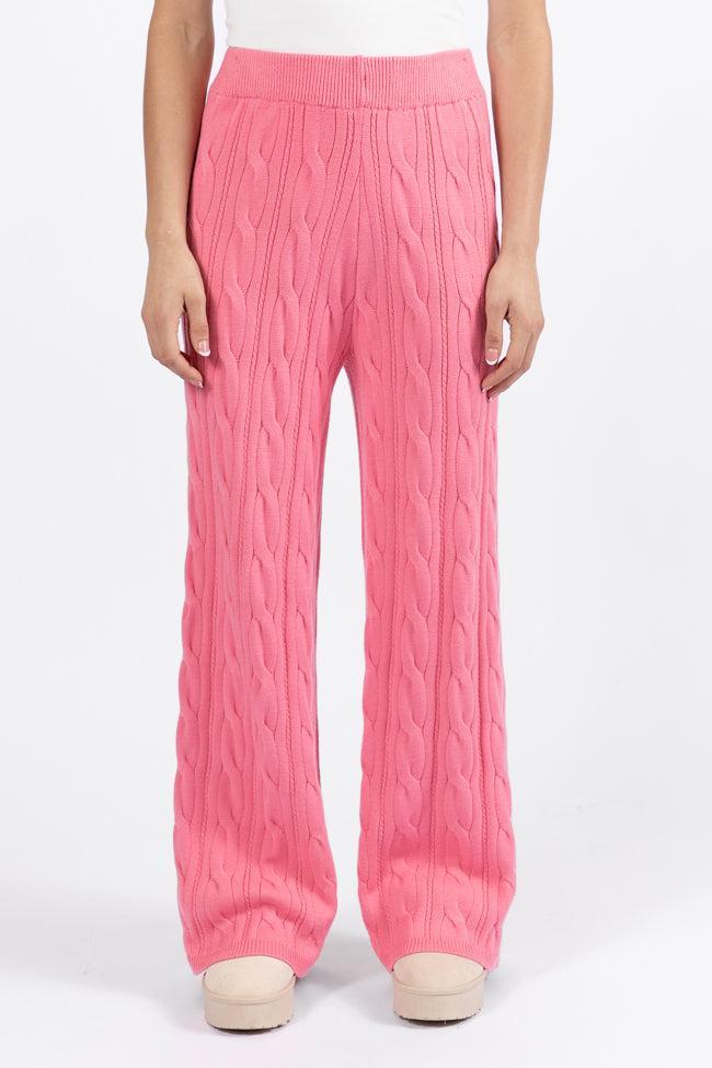 Forever Winter Rose Cable Knit Sweater Lounge Pants Product Image