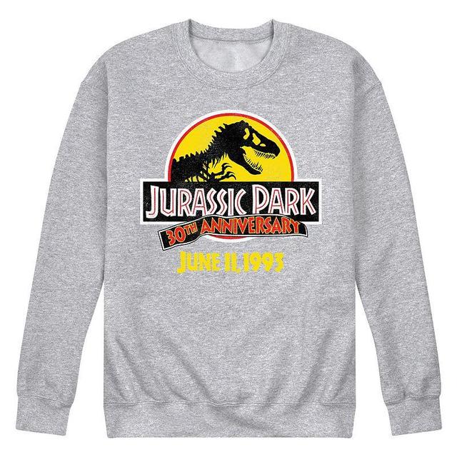 Mens Jurassic World 30th Logo Long Sleeve Athletic Grey Product Image