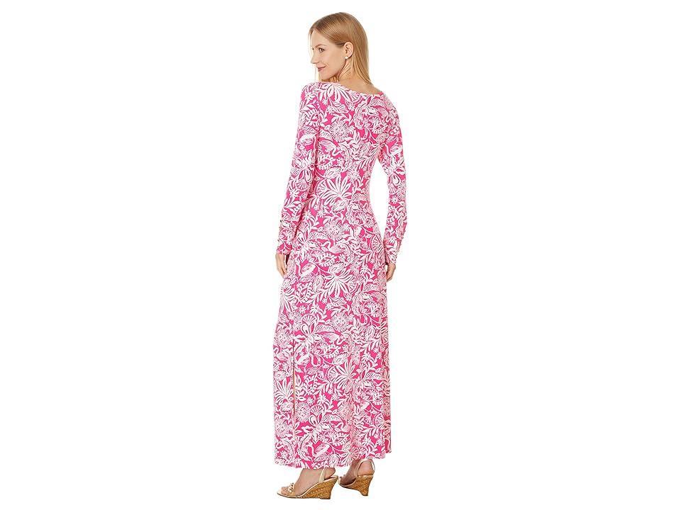 Lilly Pulitzer Bryson Long Sleeve Maxi Dress (Passion Fruit Absolutely Flamazing) Women's Dress Product Image