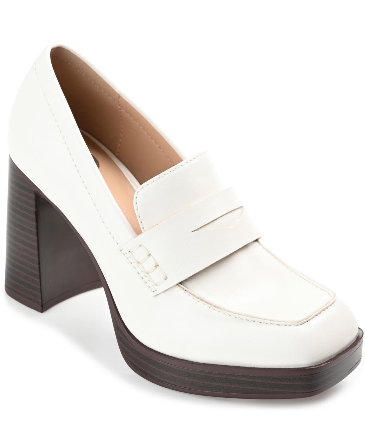 Journee Collection Ezzey Womens Heeled Loafers Product Image