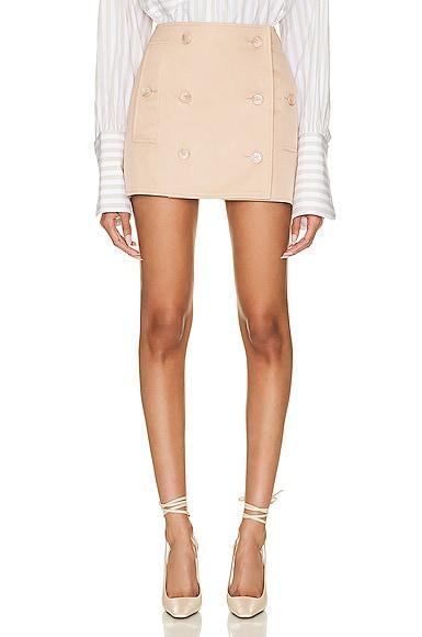 Womens Cotton Gabardine Trench Miniskirt Product Image