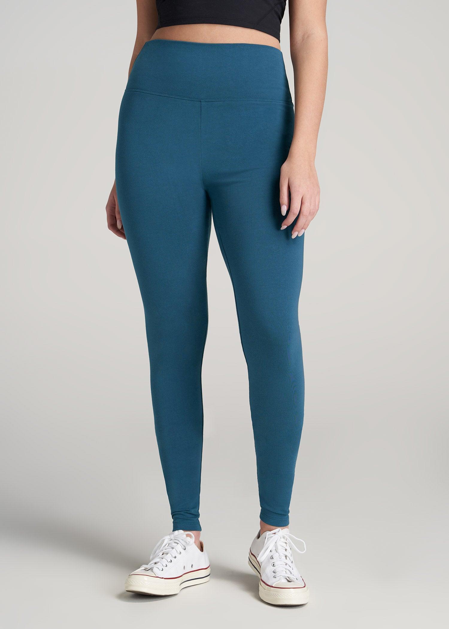 Women's Tall Cotton Leggings in Deep Water Product Image