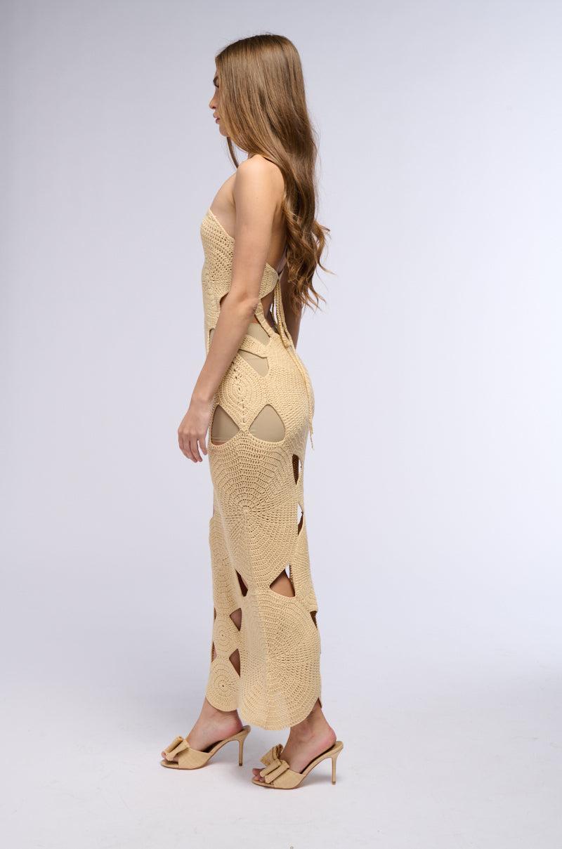 TALK ABOUT ME CROCHET MAXI DRESS Product Image