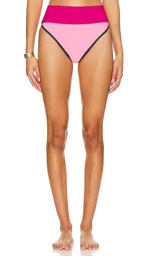 BEACH RIOT Emmy Bikini Bottom in Pink. Product Image