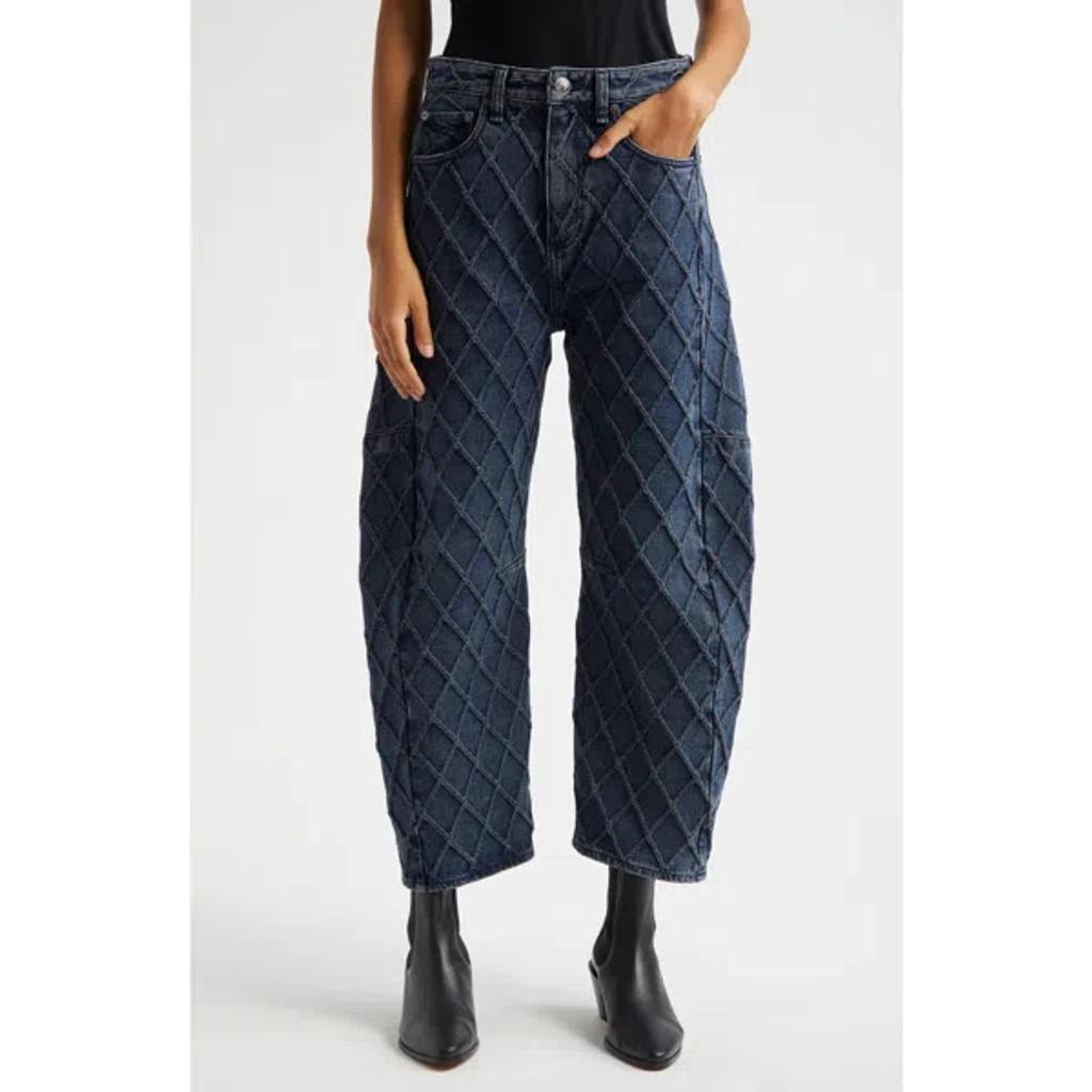 Charlie Quilted High-rise Barrel Jeans In Karina Quilted Product Image