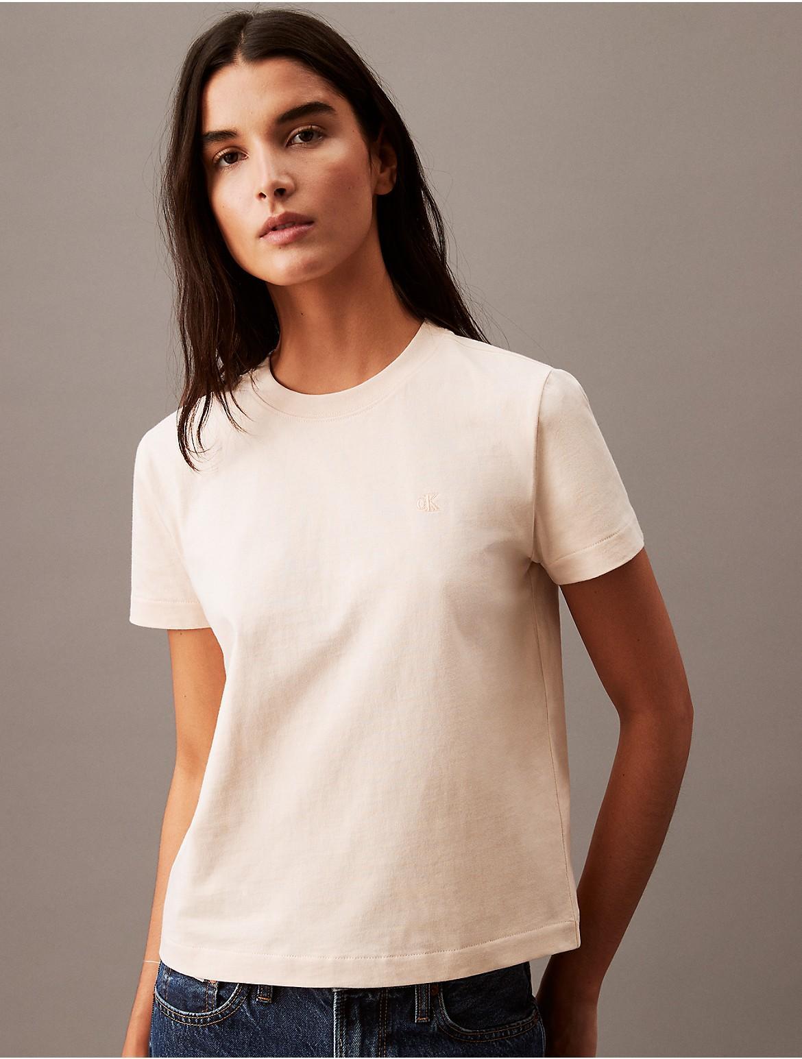 Calvin Klein Womens Archive Logo T-Shirt - Ivory - S Product Image