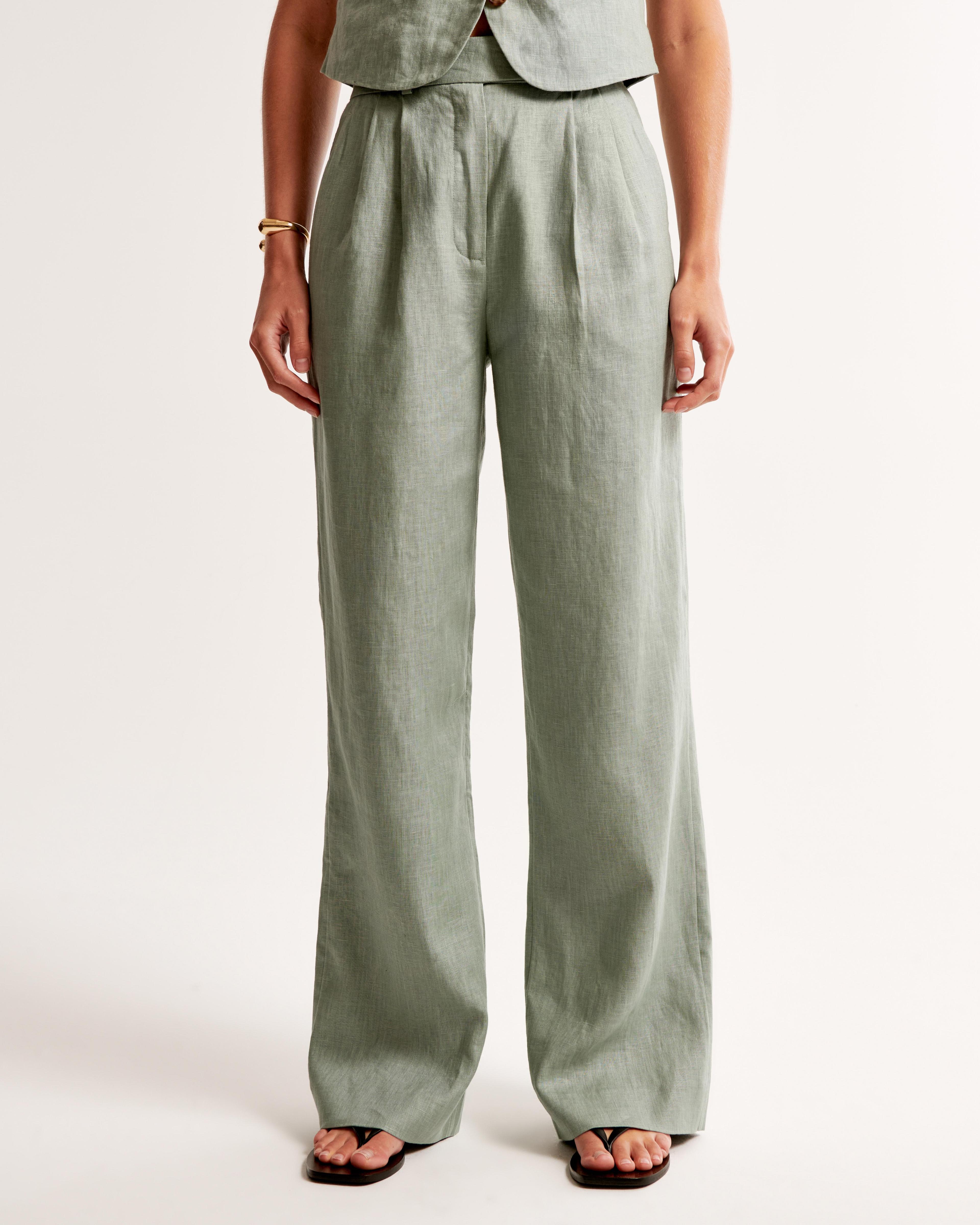 A&F Sloane Tailored Premium Linen Pant Product Image