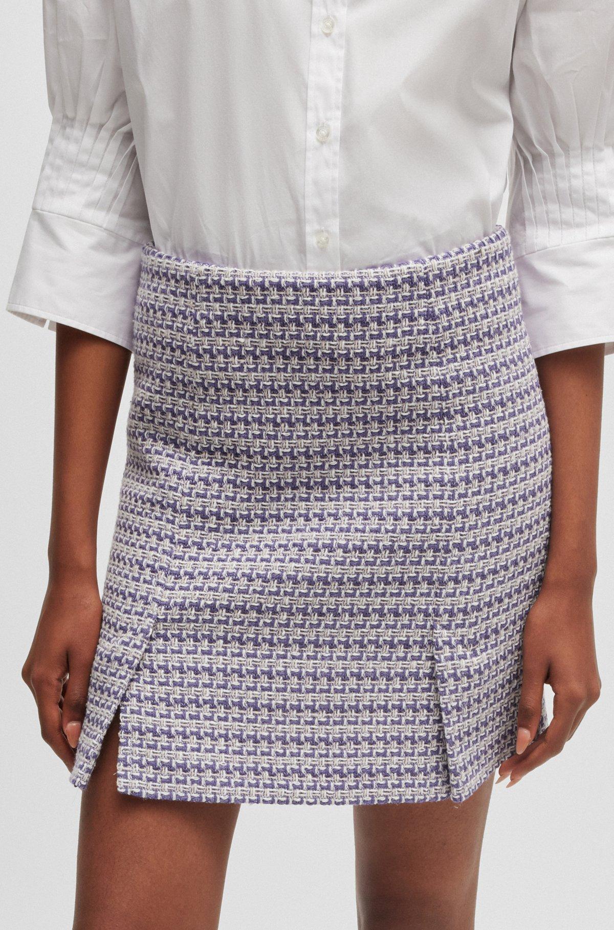 Patterned mini skirt in a cotton blend Product Image