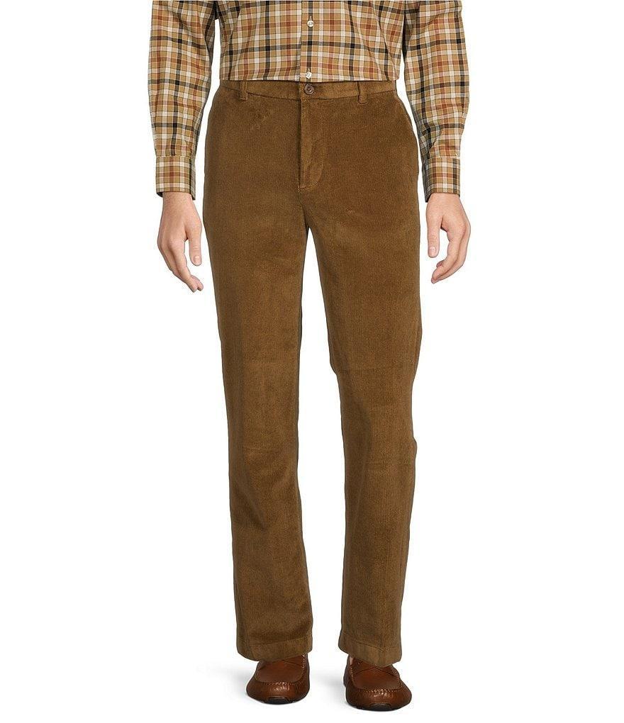 Roundtree & Yorke Stewart Classic Fit Flat Front Corduroy Pants Product Image