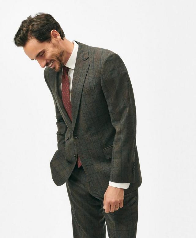 Traditional Fit Wool Cashmere Checked 1818 Suit Product Image