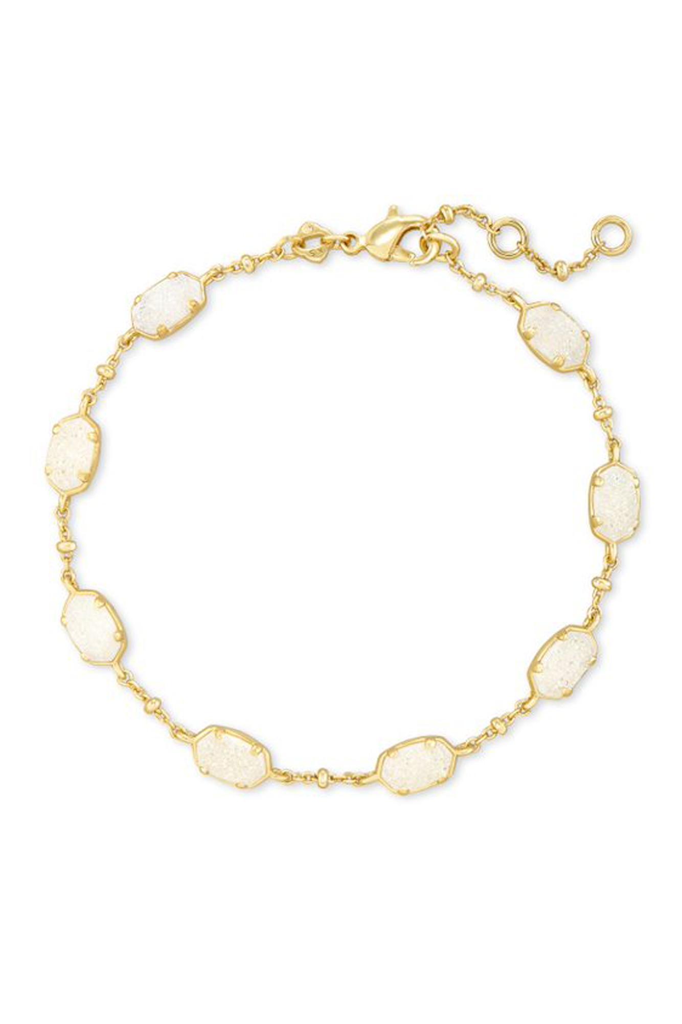 KENDRA SCOTT Emilie Gold Chain Bracelet Gold Iridescent Drusy Product Image