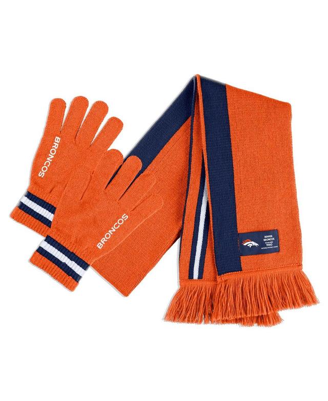 WEAR by Erin Andrews Denver Broncos Scarf and Glove Set Product Image