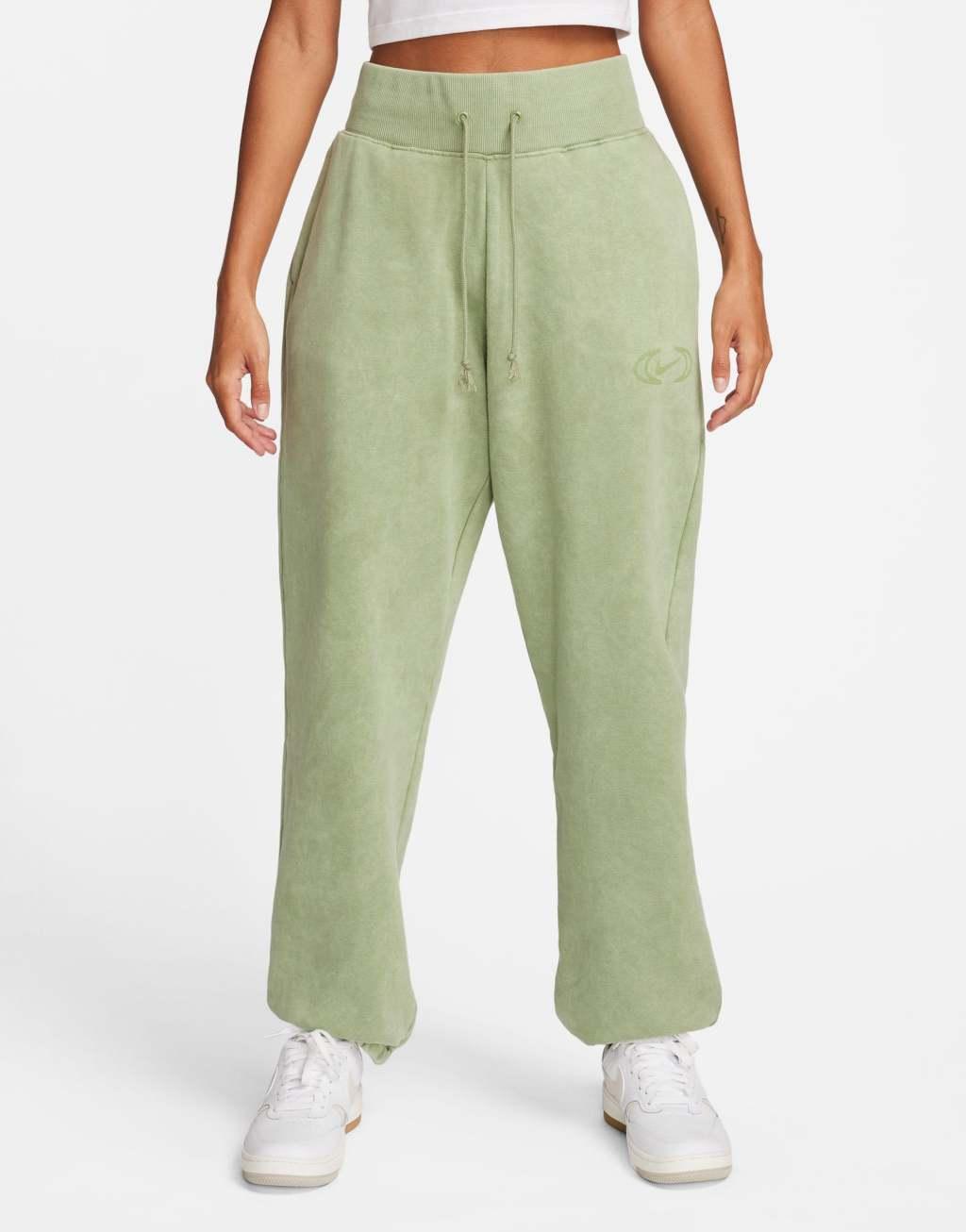 Nike Phoenix sweatpants in washed green Product Image