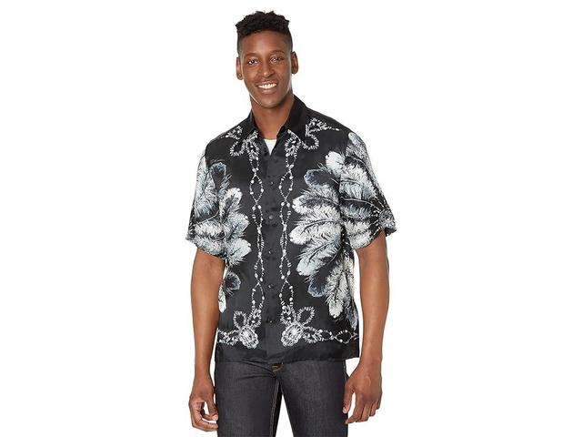 Just Cavalli Viscose Short Sleeve Shirt with Koh Phangan Print Men's Clothing Product Image