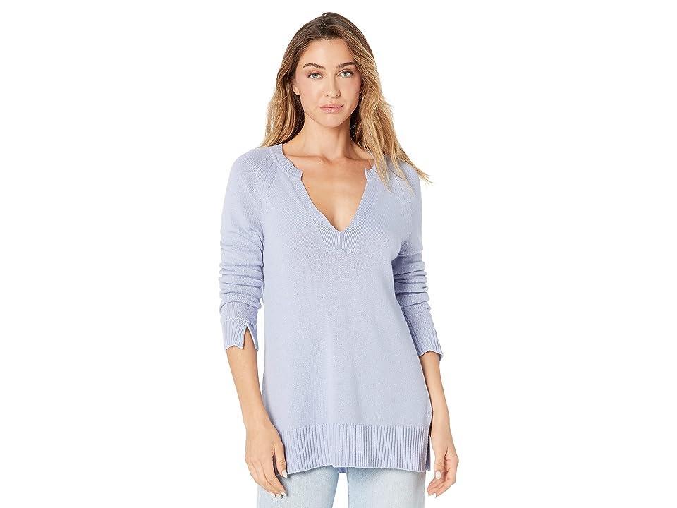 Splendid Hedda Slash Neck Long Sleeve Sweater (Frosty ) Women's Clothing Product Image