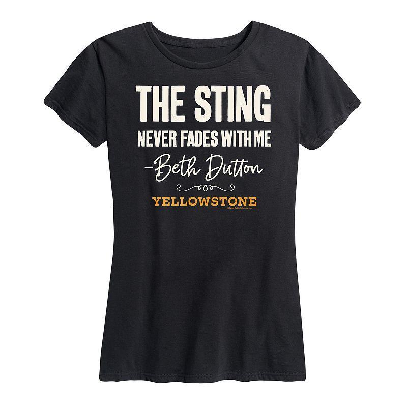 Hybrid Yellowstone Womens Tee Shirts BLACK Yellowstone The Sting Never Fades Relaxed-Fit Tee - Women & Plus Product Image