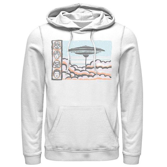 Mens Star Wars Millennium Falcon Water Color Sketch Poster Hoodie Product Image