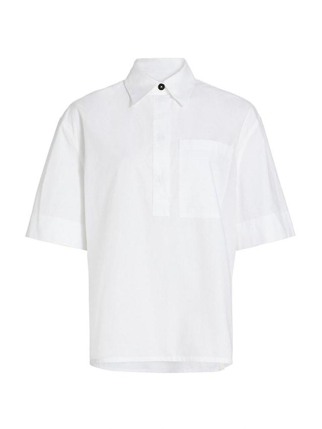 Womens Cotton Short-Sleeve Polo Shirt Product Image