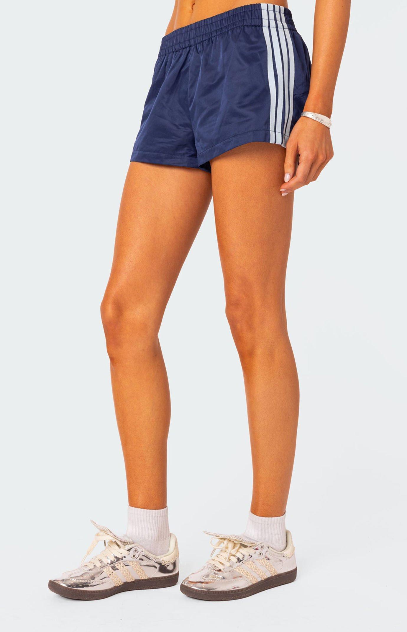 Edikted Women's Nikki Nylon Shorts in B/W/T/B/N/G/O/R - Product Image